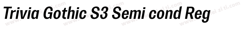 Trivia Gothic S3 Semi cond Regular字体转换